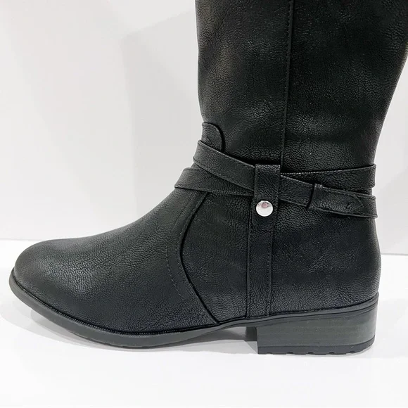 LifeStride Xtrovert Riding Boots Vegan Leather Wide Calf Black Size 8.5WIDE NEW - Picture 8 of 16